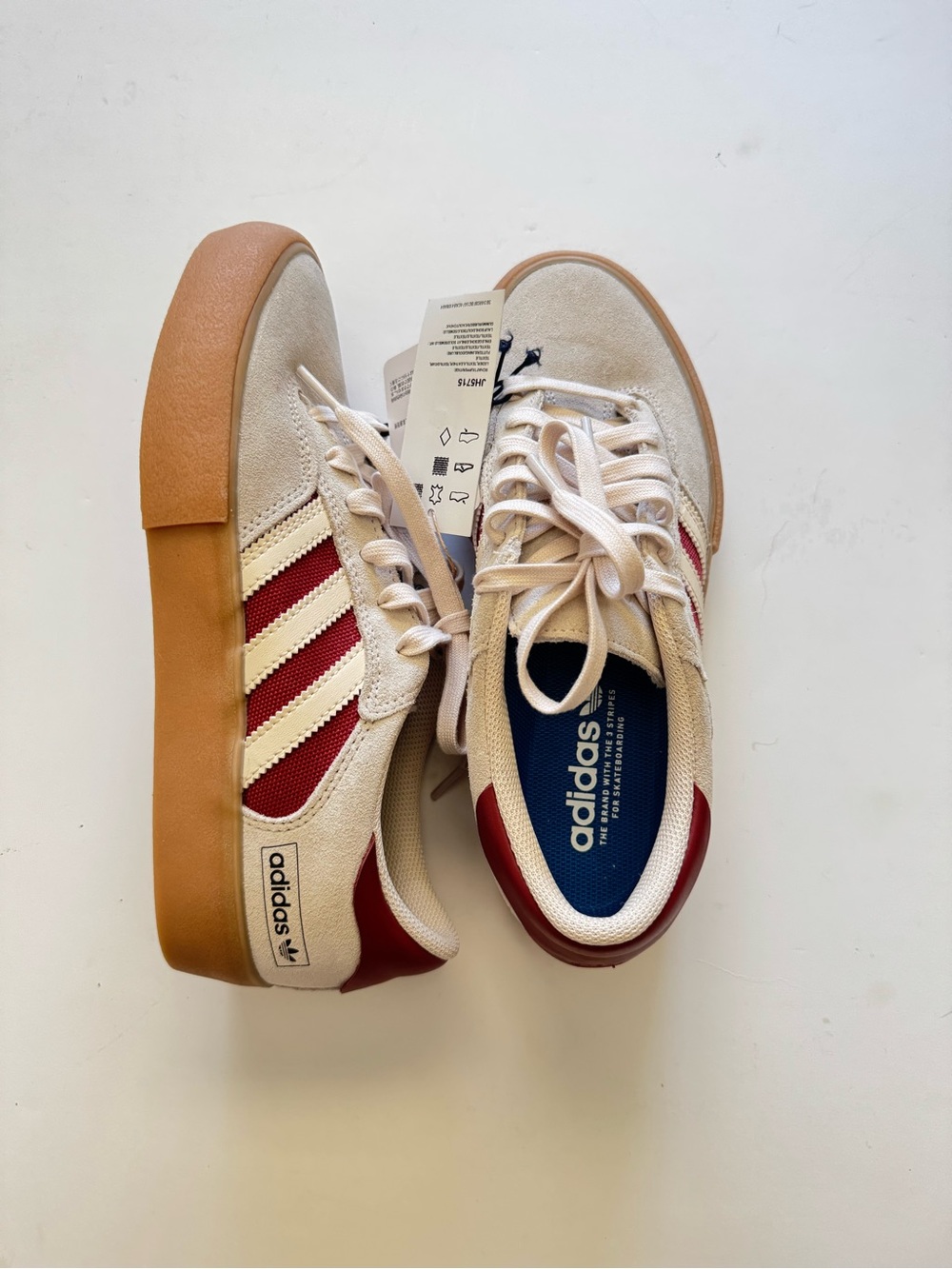 NWT Adidas Match Break Super in Wonder White Preloved Ruby Sneakers size 7.5 - Picture 8 of 8